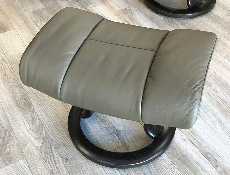 Stressless Paloma Khaki Leather Ottoman