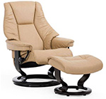 Stressless Live Signature Base Recliner Chair and Ottoman by Ekornes