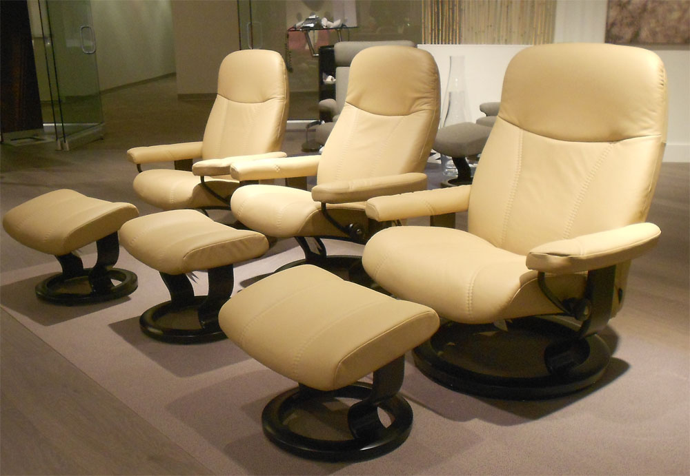 Stressless Batick Latte Leather by Ekornes