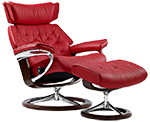 Stressless Skyline Ergonomic Recliner Chair and Ottoman by Ekornes