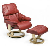 Stressless Vegas Ergonomic Recliner and Ottoman by Ekornes